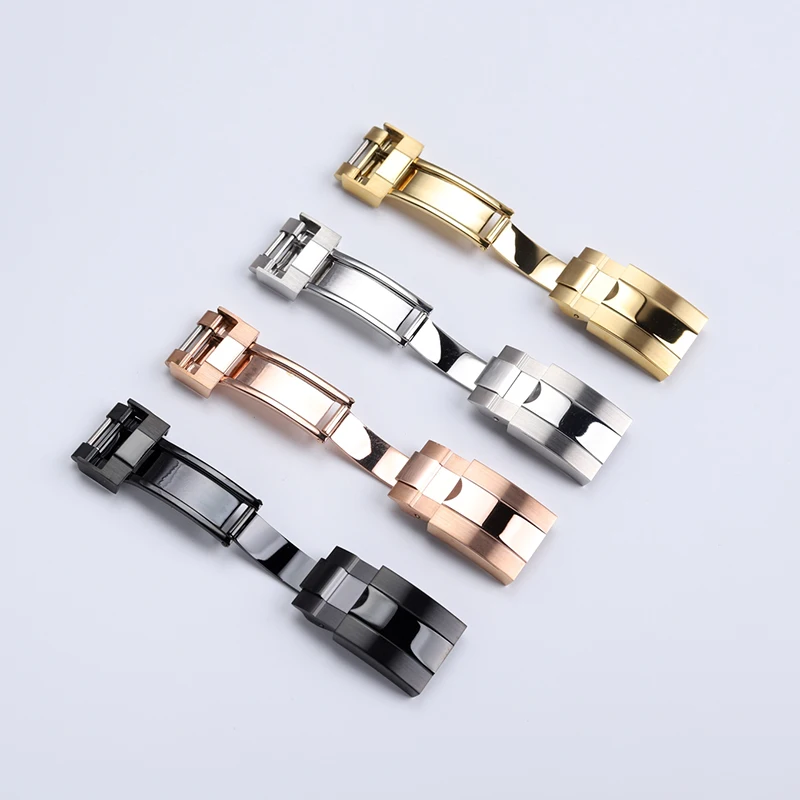 9X16mm 9x9mm Watch Clasp for Rolex DAYTONA SUBMARINER GMT WatchBand Luxury Buckle Stainless Steel Fine tuning Pull Button Buckle - Image 5