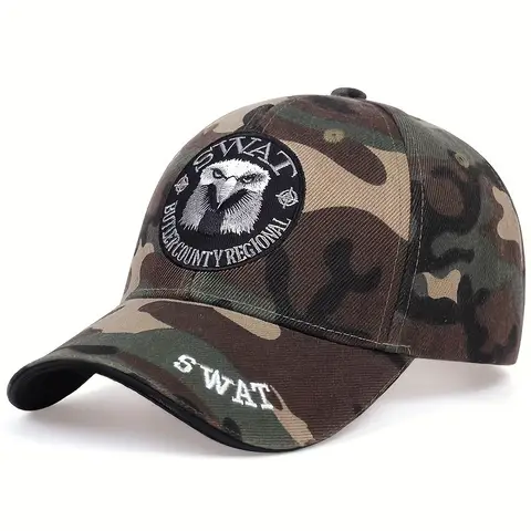 SWAT Eagle Embroidered Baseball Cap Adjustable Trucker Hat Casual Outdoor Sports Breathable Dad Hat