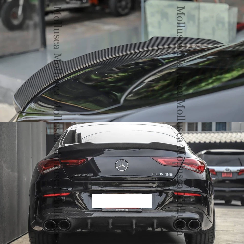 For Mercedes-Benz CLA W118 C118 FD Style Carbon Fiber Rear Spoiler Trunk Wing 2019-2025 FRP honeycomb Forged