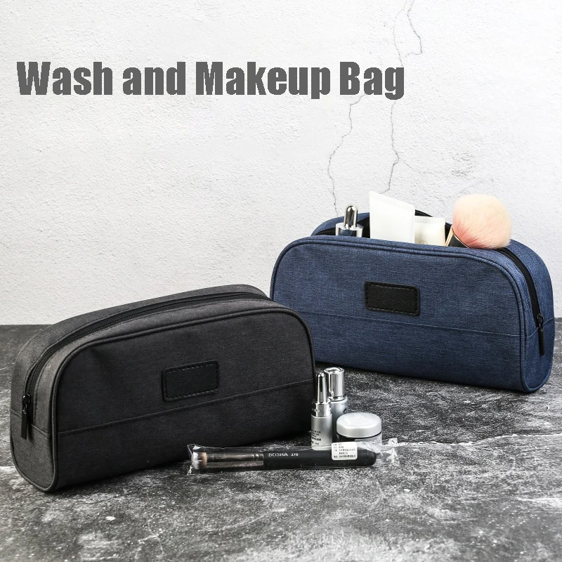 Men Oxford Cloth Makeup Bags Travel Zipper Storage Pouch Cosmetic Bag Toiletry Bag Cosmetics Organizer Large Capacity 2024 Gift