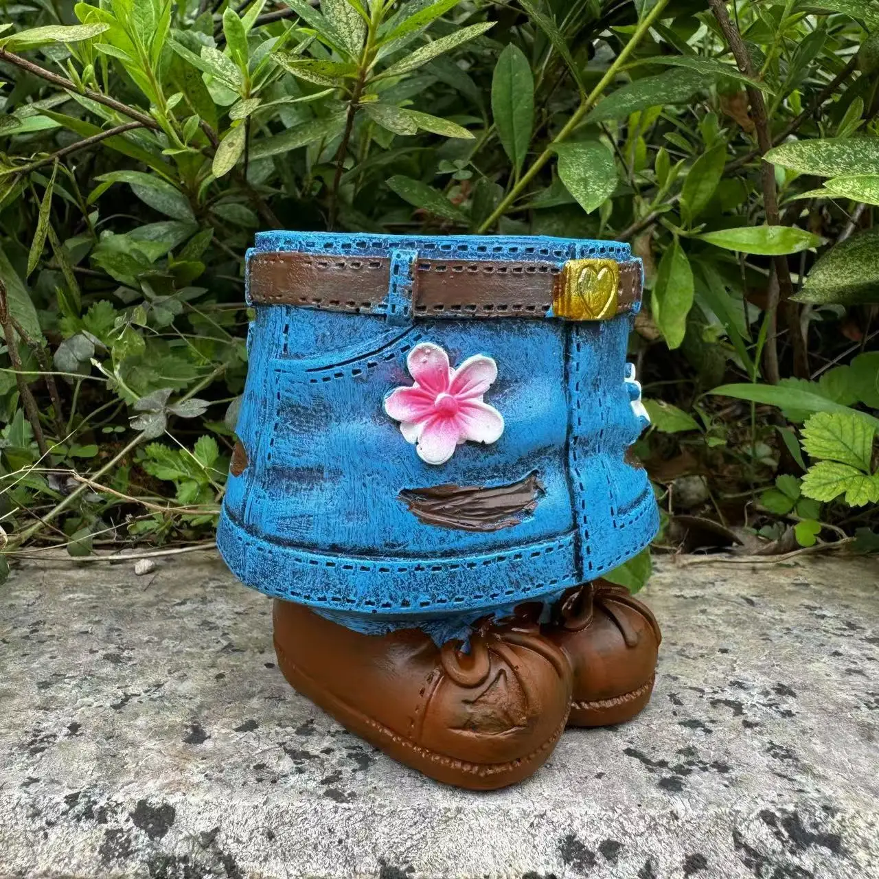 New Outdoor Garden Cowgirl Skirt Hat Succulent Flower Pot Decor Resin Craft Figurine Yard Patio Home Ornament Gift