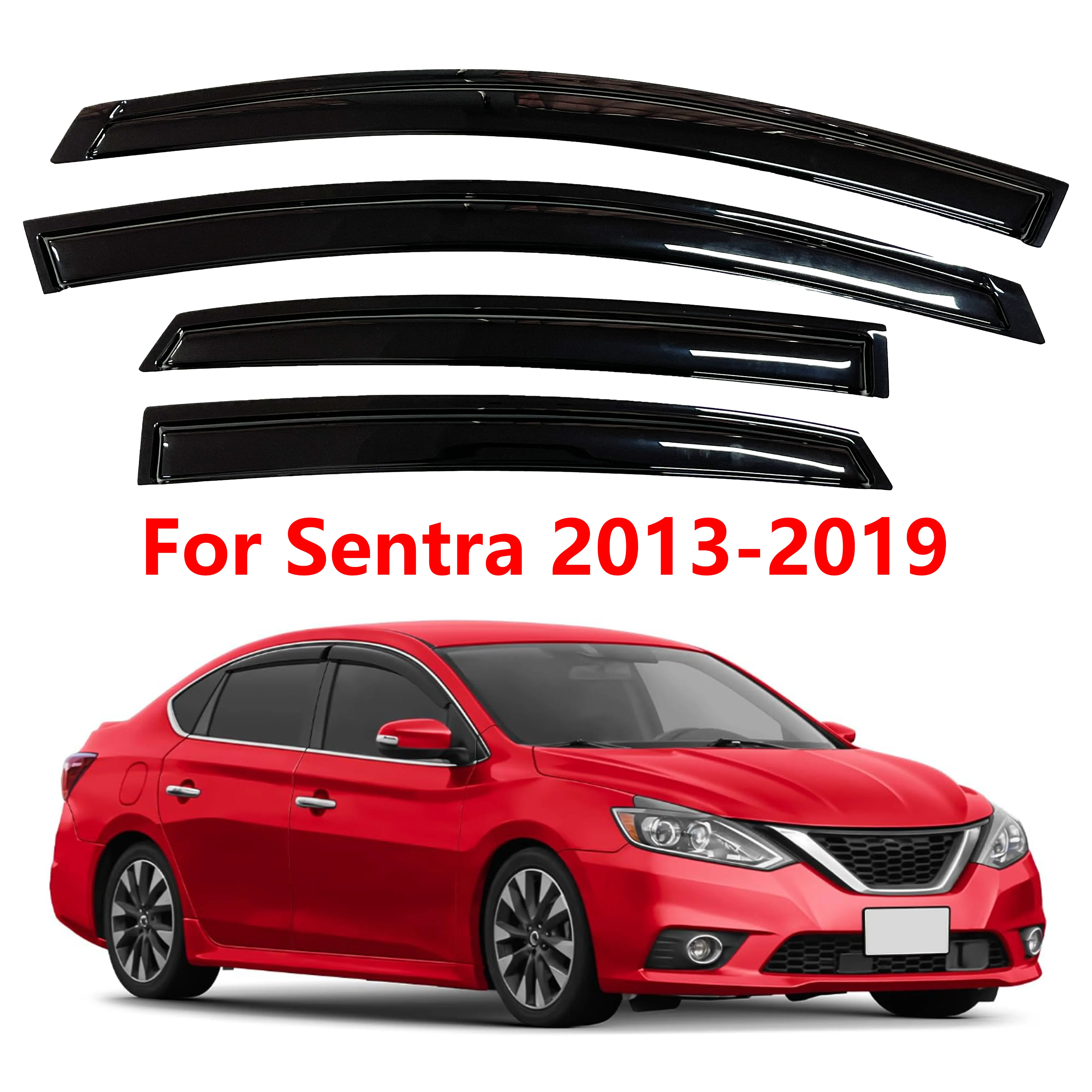 

4 шт. новейшей модели солнцезащитного козырька на окно автомобиля для Sentra 2013-2019, оконный козырек от дождя, оконные козырьки от дождя