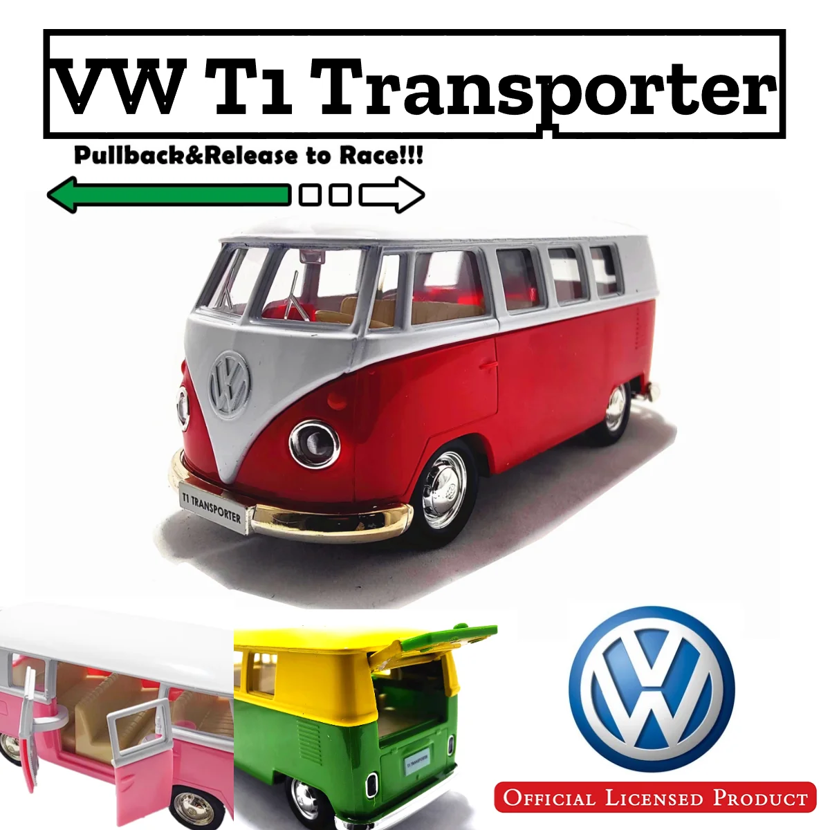 

Копия литая модели автомобиля Volkswagen T1 Transporter в масштабе 1:36, коллекция украшений, подарок для мальчиков и коллекционеров игрушек