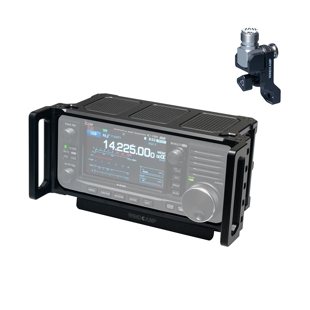WINDCAMP Carry Cage for IC-705  ARK-705 Shield +RC-2 Quick Release Antenna Support for  ICOM 705 1 Set
