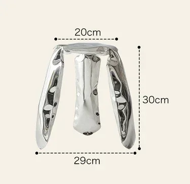

Balloon Stool Designer Model Household Living Room Stool Furniture Metal Stainless Steel Low Stool