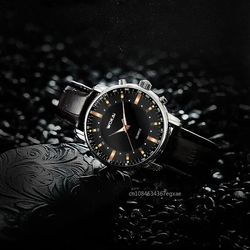 العلامة التجارية الفاخرة مشاهدة الرجال ساعات كوارتز حزام من الجلد موضة الأعمال ساعات المعصم دروبشيبينغ Часы Muisje Reloj