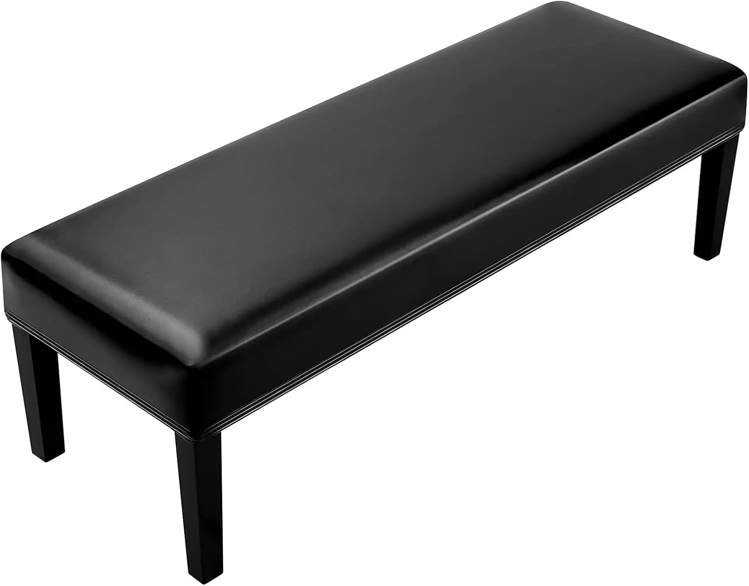 

Stretch Faux Leather Bench Cover - Waterproof & Anti-Dust Cushion Protector for 46-50" Benches, Kitchen, Dining, Hotel Use