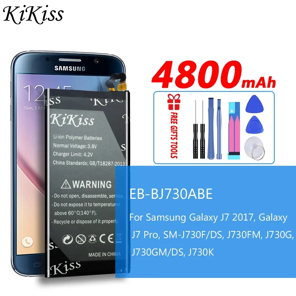 

Аккумулятор емкостью 4800 мАч для Samsung GALAXY J7 Pro 2017 SM-J730F SM-J730FM J730F J730G J730DS J730FM J730GM J730K телефона EB-BJ730ABE + инструмент