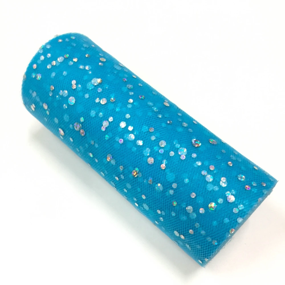 Glitzer-Pailletten-Tüllstoffrolle 6 Zoll x 25 Yards in verschiedenen Farben, geeignet für Tischdekorationen, Hochzeitsdekorationen, Babypartydekorationen. – Detail 13