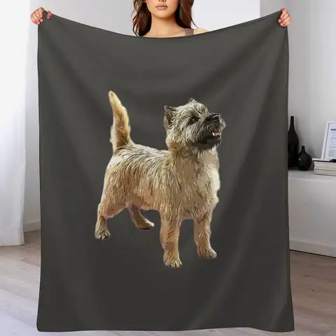 Cairn Terrier 아기 어린이 소파 이불 담요를 위한 아름다운 개 던지기 담요
