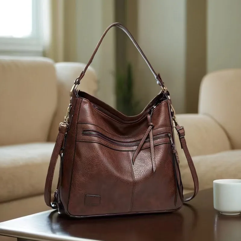 

Faionable Soft Leather Tote Bag Women's Crossbody oulder Bag New 2024 Sli Bag Cloud ape Design PU Material