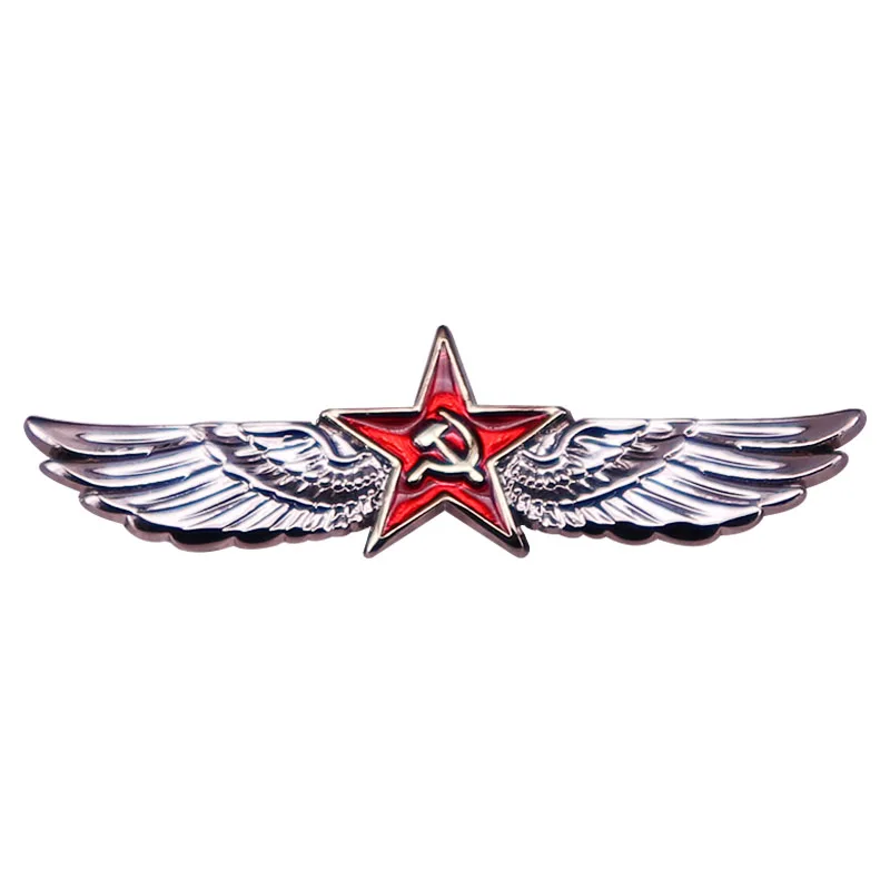 USSR Star Wings Badge Communist Star Brooch Pin