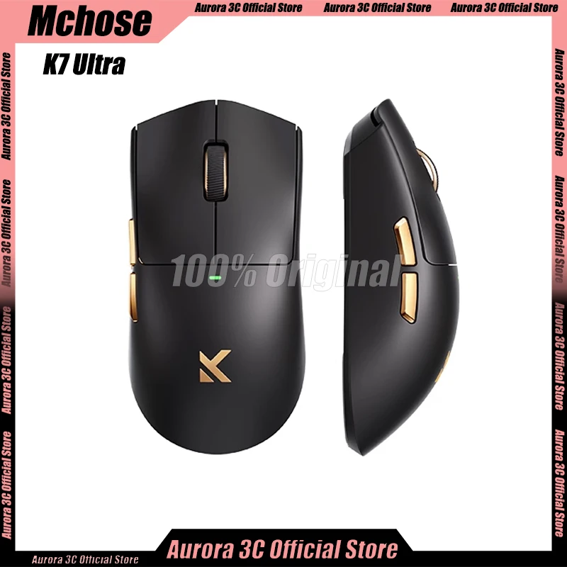 

New MCHOSE K7 Ultra Mouse Tri Mode Wireless Mouse Lightweight 8000Hz Paw3950 500mAh Gaming Mice PC Accessories For FPS Gamer
