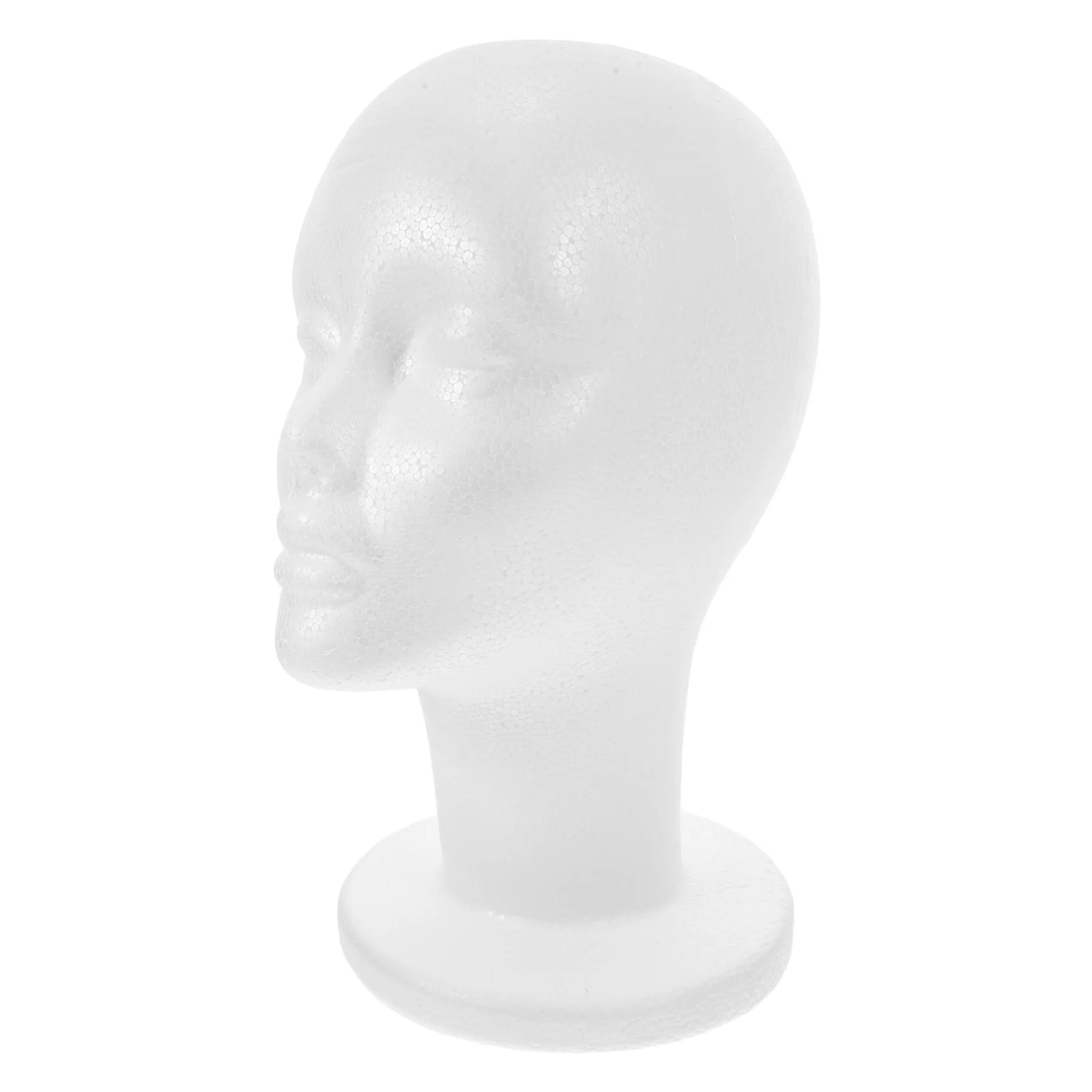 

Mannequin Head Foam Bald Model Display Stand for Hat Hairpiece Glasses Decoration Black Stable Realistic Versatile