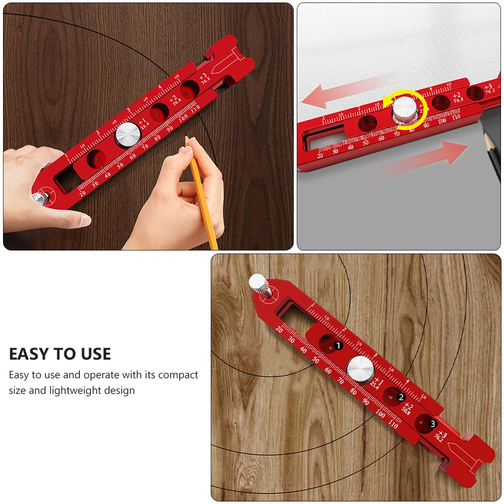 

1pc Aluminum Alloy Woodworking Compasses Circular Scribe Tool Adjustable Marking Gauge Professional Carpenter Marker