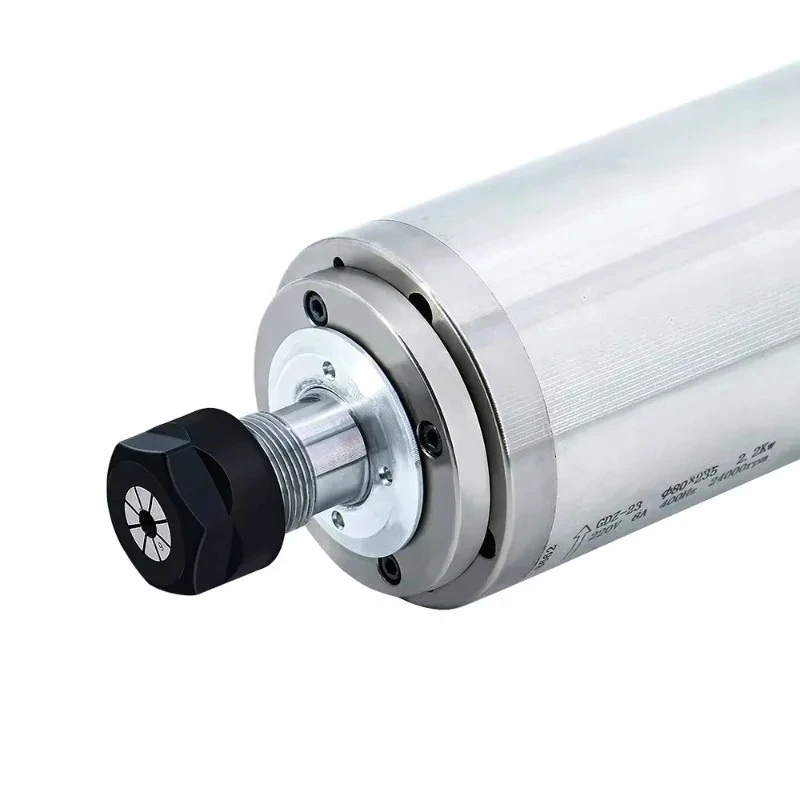 2200w Water Cooling Spindle Motor 4 Bearing 2.2kw Er20 Water Cooled 80mm 220v 380v Electric Spindle for Engraving Machine