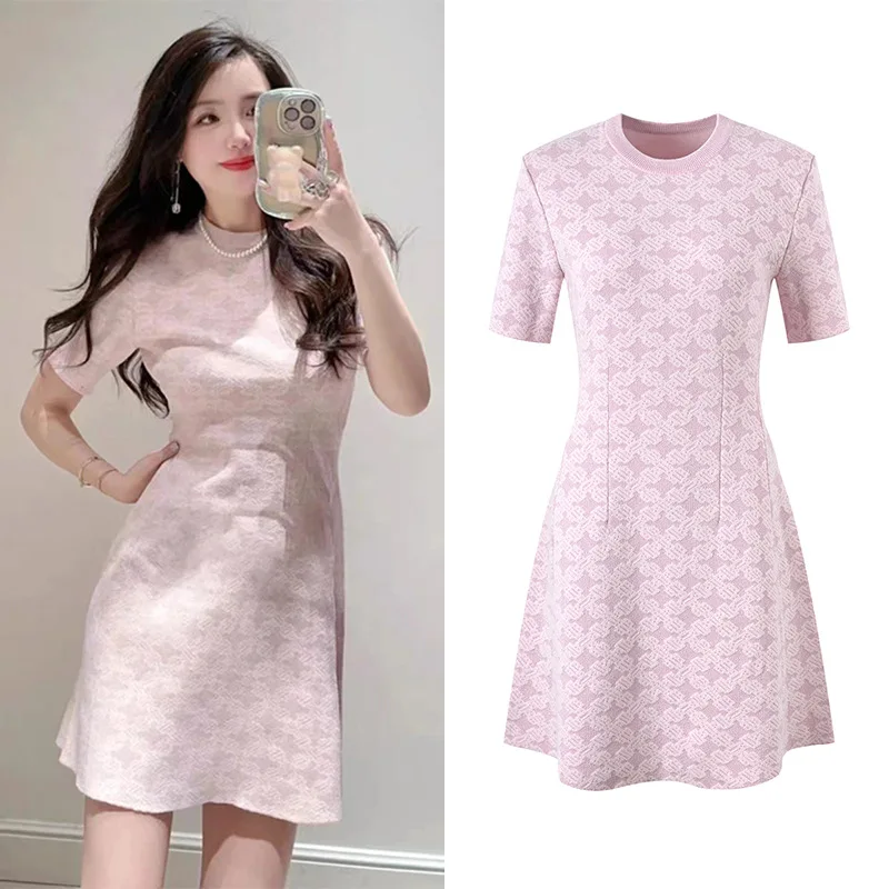 

Милая молодежная круглая трикотажная юбка Ne ort Sve с вышивкой, модная весна-лето, Новое поступление Ele Sle