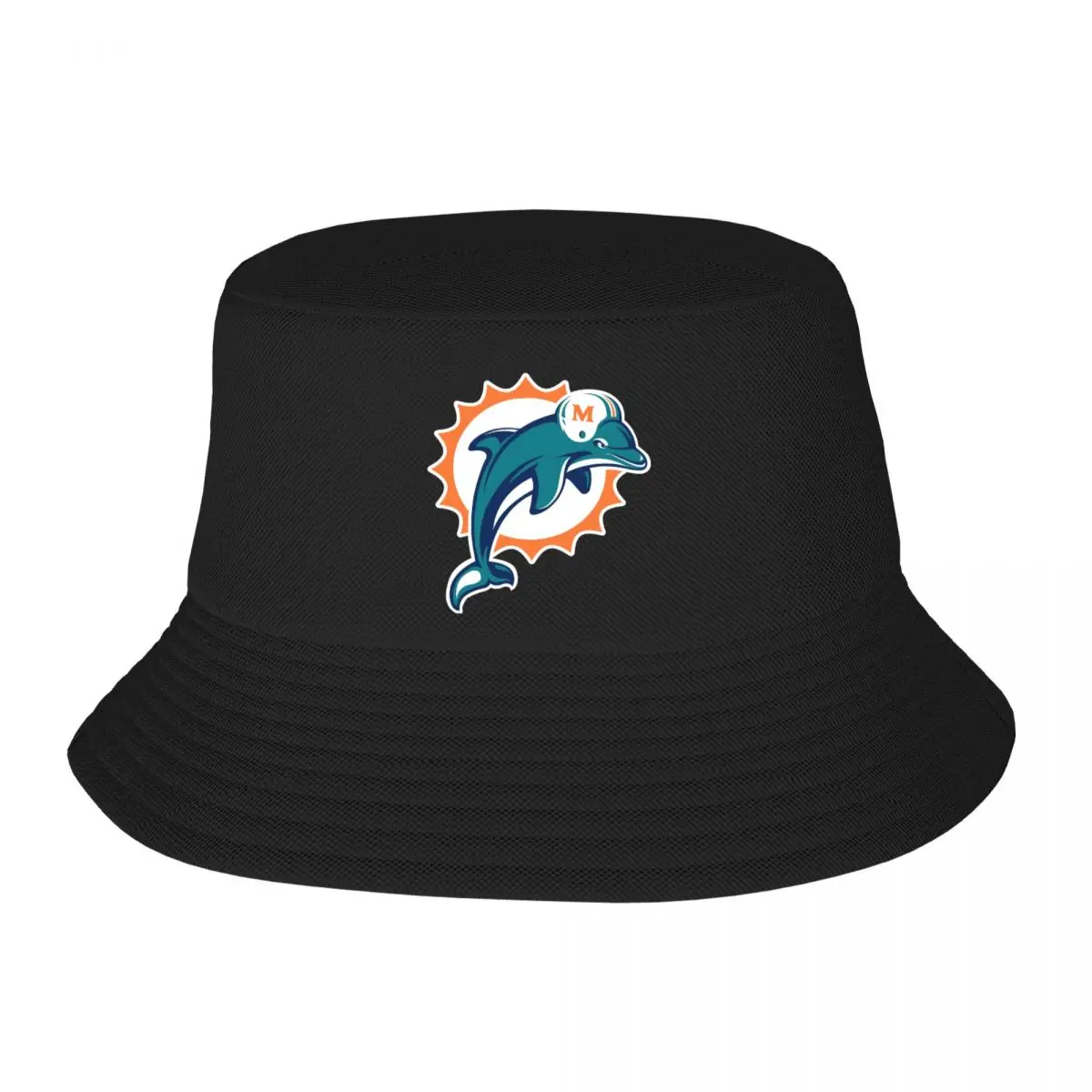 Dolphins Miami Color Black Fashion Bucket Hat Peaked Cap Men's Hat Women's Cap Sun Visor Ladies