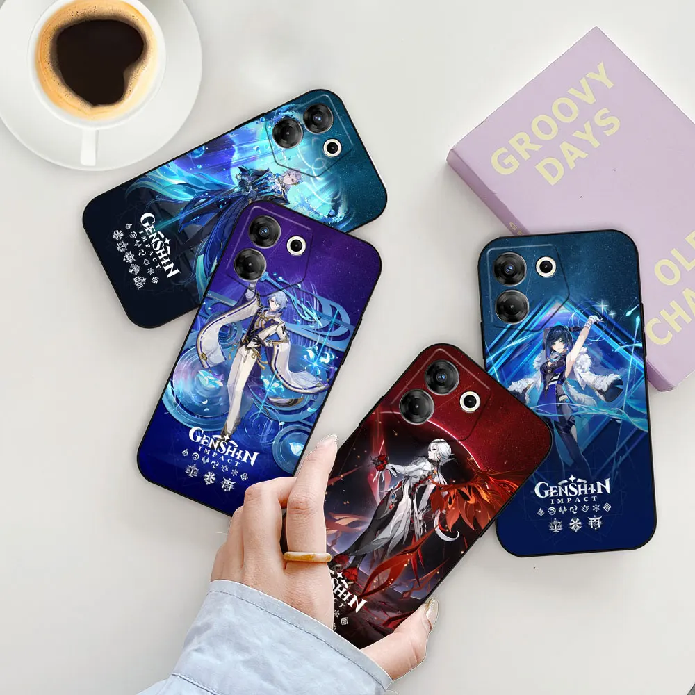 Genshin Impact Anime Phone Case For Infinix TECNO POP SPARK SMART 5 6 7 8 CAMON 15 16 17 20 20C Pro 5G ITELS23 Case Funda