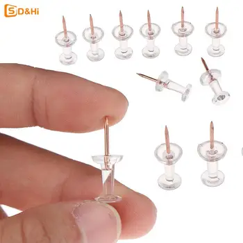 100個の透明なローズゴールドのプッシュピン,親指,画鋲,写真,壁,オフィス,学用品