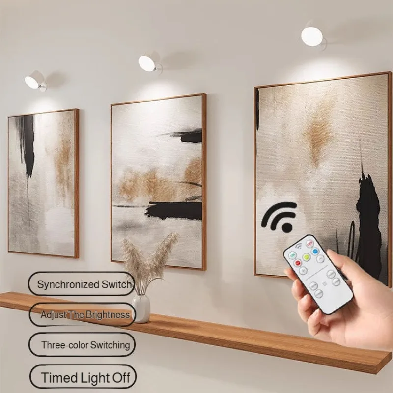 High-value bedroom wall lamp bedside lamp three-in-one multifunctional wall lamp straight magnetic table lamp remote control