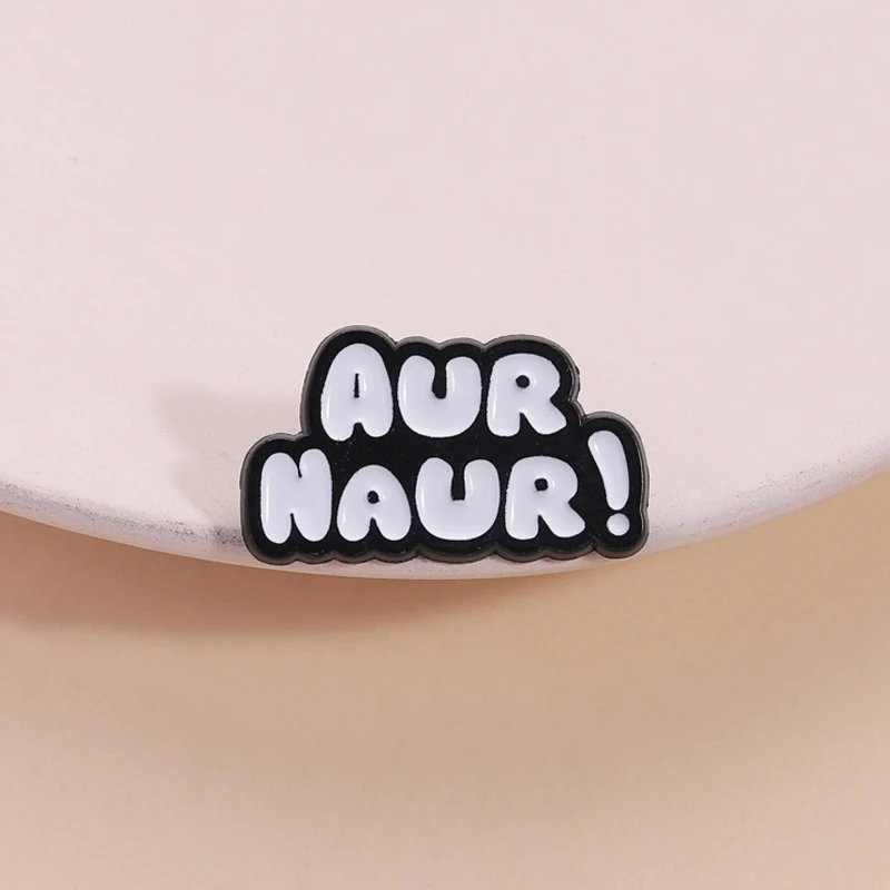 AUR NAUR Enamel Pin Funny Australian Accent Quot Brooch Lapel Backpack Badge Fashion Jewelry Accessories Gift for Friends