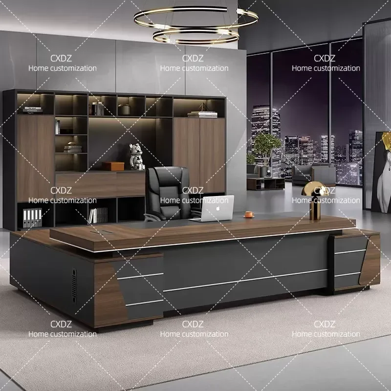 Office Bookcase Boss Background Cabinet File Wooden Information Cabinet Storage Storage Wall Floor Cabinet
