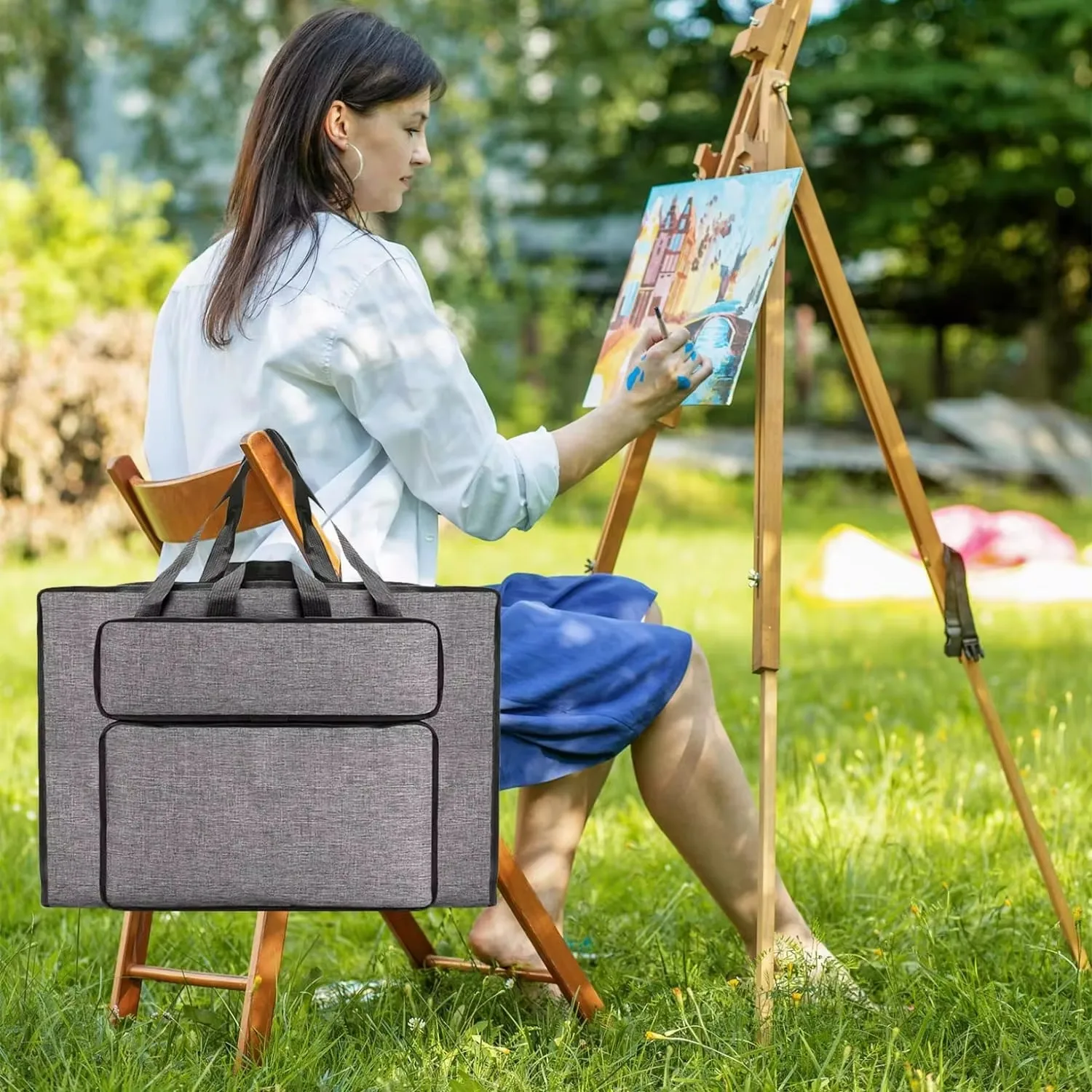 Sac de portefeuille d'art de grande capacité avec Foy, 14x20 ", sac de portefeuille étanche, sac de transport d'artiste