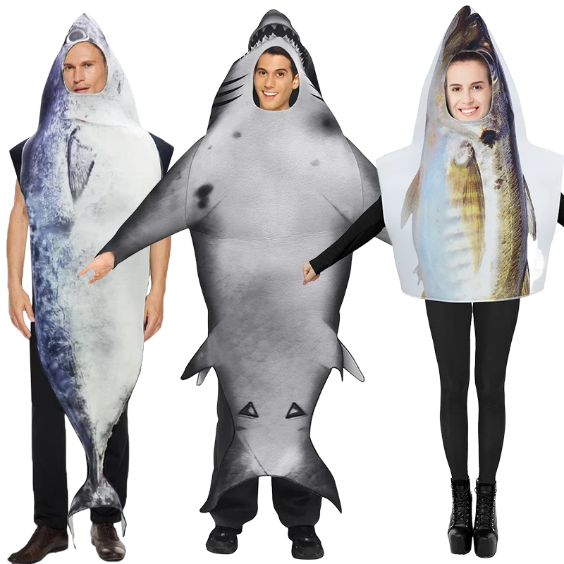 Disfraz de pez de Carnaval, traje de fiesta de comida, disfraz de Tunas Bamin, ropa de Purim Shark puesta en escena, ropa de espectáculo, Animal marino