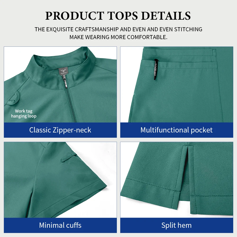 Niaahinn-ropa médica para hombre, uniforme de Hospital, traje exfoliante, ropa de trabajo quirúrgica, accesorios de enfermera, traje de trabajo para el cuidado de mascotas