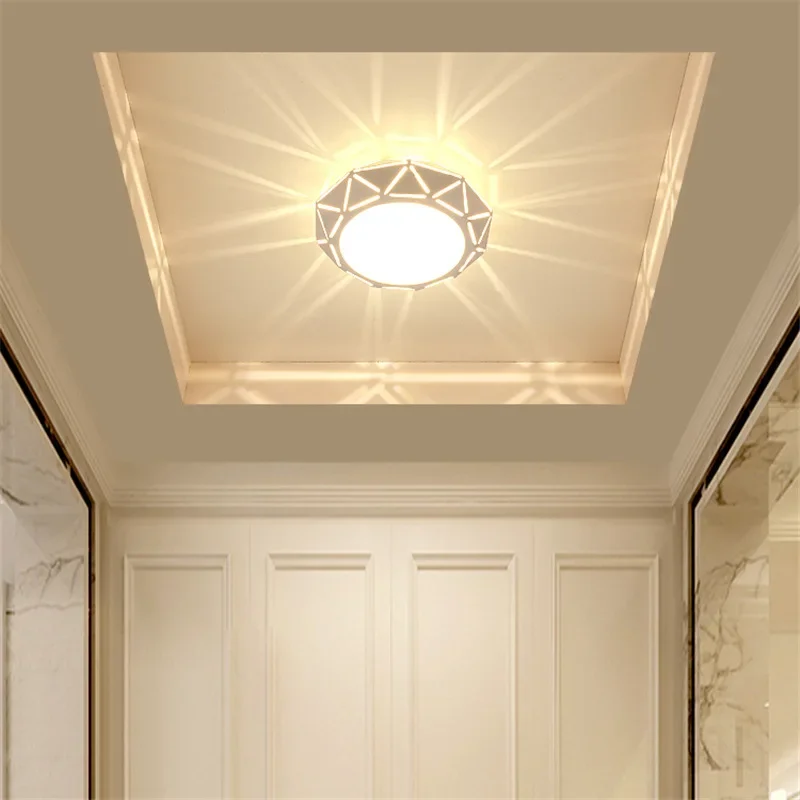 Hollow Out Aisle Ceiling Light Led 5W Home Decor Bedroom Study Flower Shadow Corridor Lamp Through-Cavred Wall Sconce