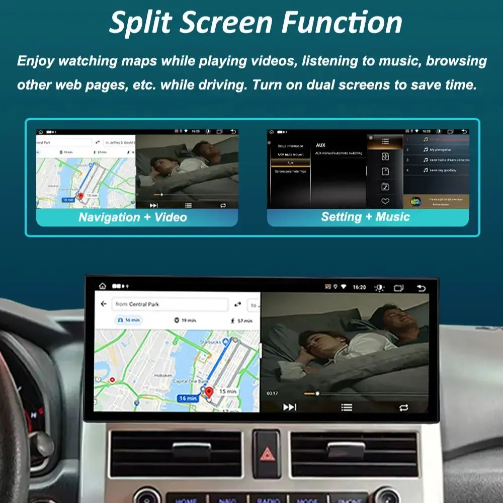 لتويوتا لاند كروزر برادو 150 2014 - 2017 أندرويد 14 راديو السيارة فيديو مشغل وسائط متعددة 12.3 بوصة واي فاي نظام تحديد المواقع والملاحة BT DSP