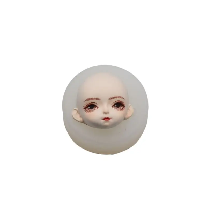 Q 버전 금형 3D 얼굴 인형, 아기 얼굴 실리콘 몰드, 클레이 헤드 스컬피 몰드, DIY 인형 수정 액세서리