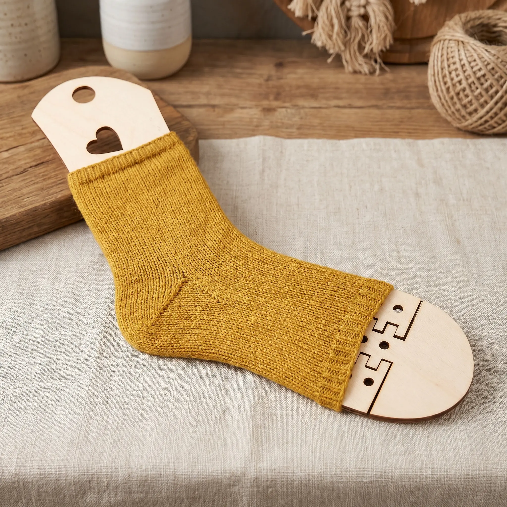 4Pcs Adjustable Wooden Sock Blocking Board for Knitting & Crochet – Stocking Shaping and Display Tool
