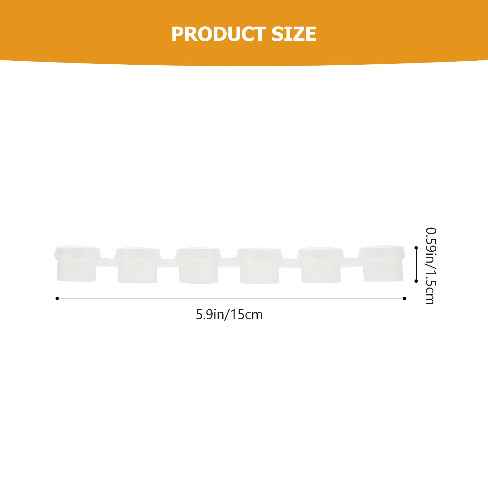 40pcs 6 In 1 Empty Plastic Paint Pots Clear Storage Containers For Painting Supplies Mini Paint Container Pod Strips