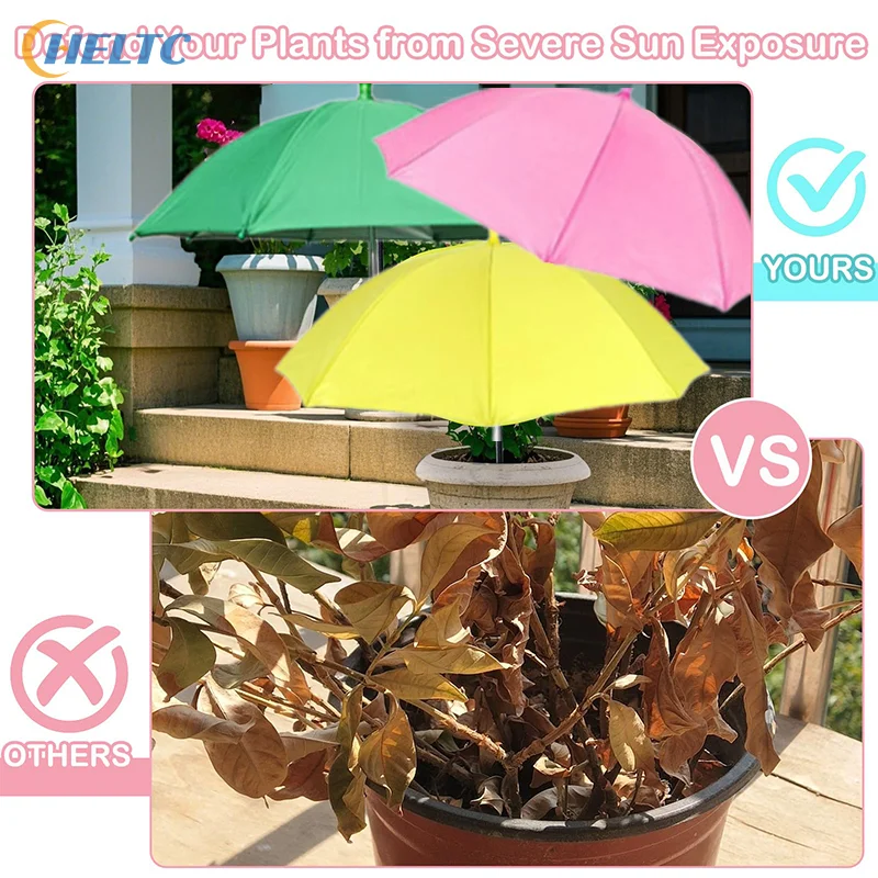 

1pcs Color Upgraded Plant Umbrella For Outdoor Plants 26" Large Plants Flower Shade Cover Adjustable Garden Shade Umbrella