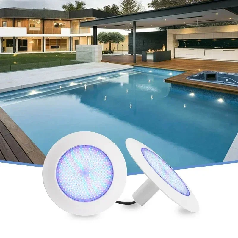 HOTOOK 1.5/2 Inch -Thin Resin Filled IP 68 RGB LED Pool Lights DC 12 PC Remote Control Spa Underwater Swimming Pool Lighting