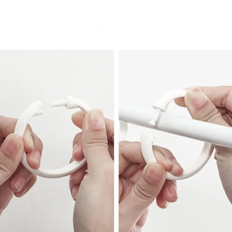 33 pcs O-Shape Drapery Rings, Waterproof Rust Proof, suitable for Moisture Environment, Smooth Glide Design