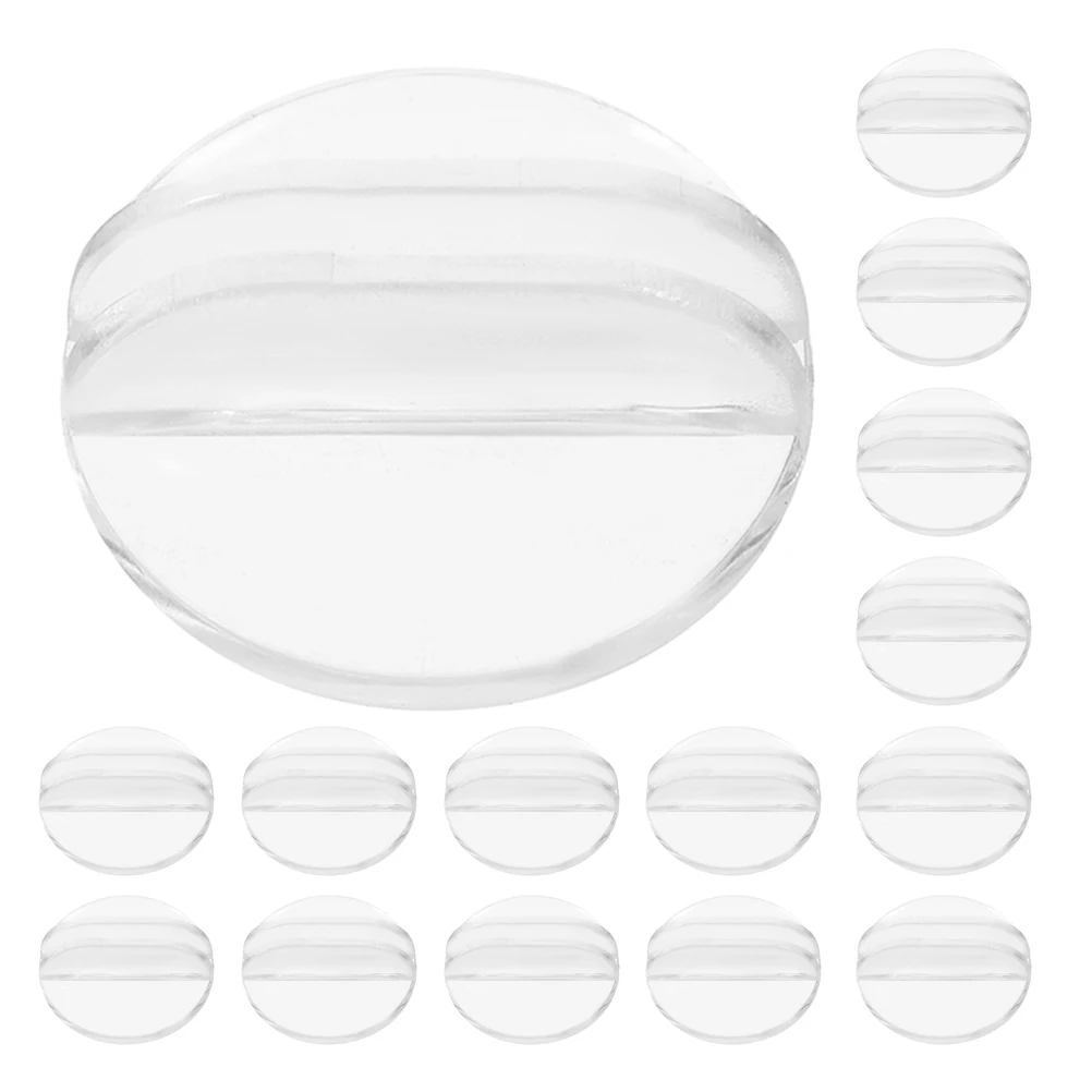

100pcs Transparent Game Card Holder Round Base Table Clip Business Board Game Accessories Desktop Organizer Staff