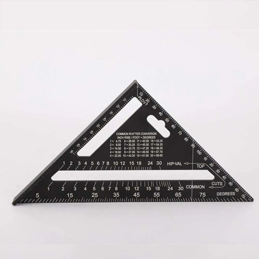 Triangle Rule 90 Degree Thickening Angle Rule Aluminum Alloy Carpenter Measurement Square Ruler Layout Tool Woodworking Tools