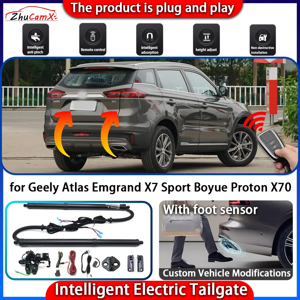 

Smart Powered Tailgate System for Geely Atlas Emgrand X7 Sport Boyue Proton X7 Automatic Intelligent Electric Trunk Lift Control