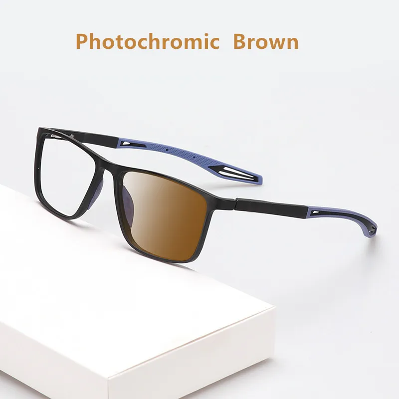 TR90 Photochromic Eye Glasses Men Women Myopia Eyeglasses Finished Glasses Students Short Sight Eyewear 0 -0.5 -1 -1.25 -1.5 -6