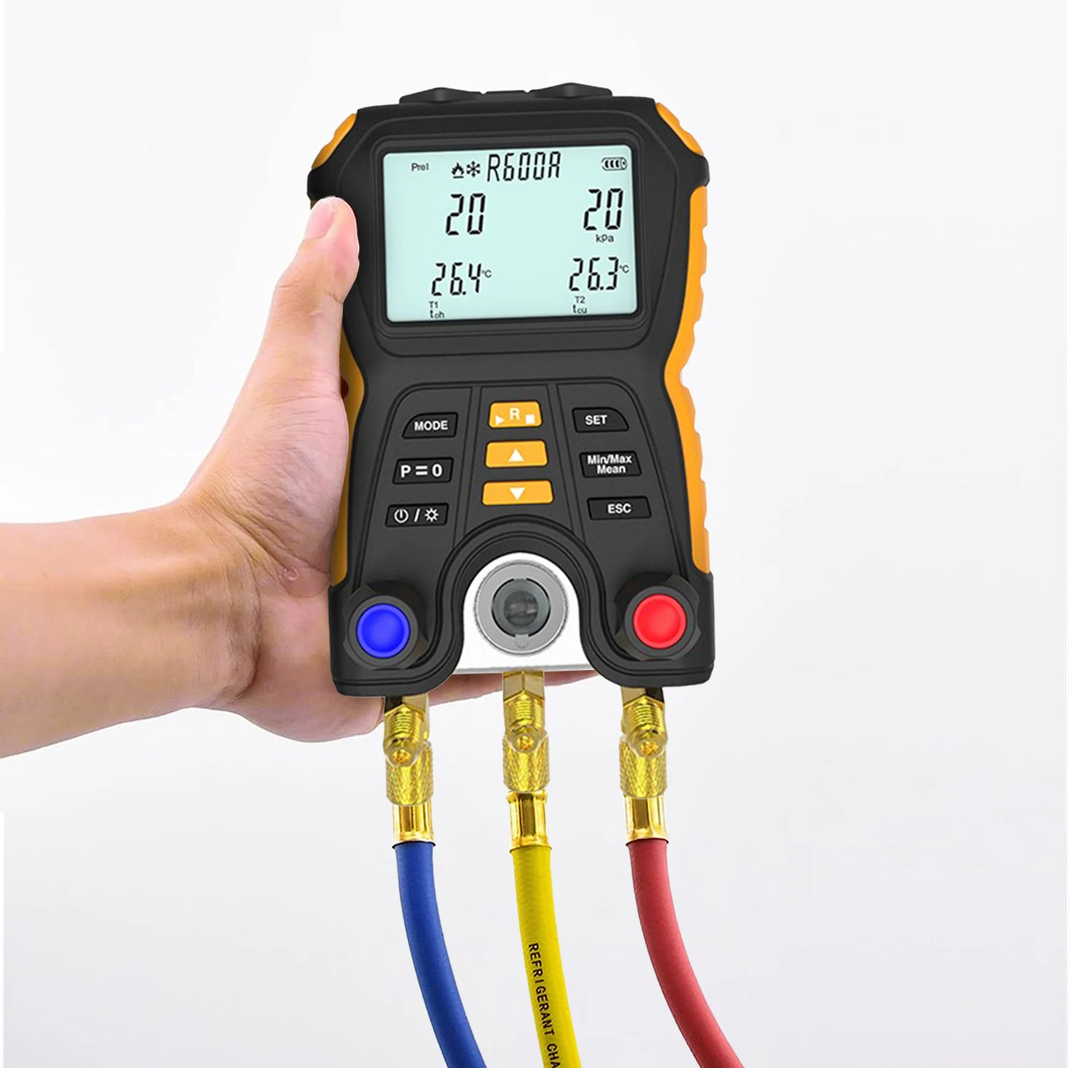 Vacuum Pressure Temperature Leakage Tester Manometros De Refrigeracione For Air Conditioning Systems And Heat Pumps