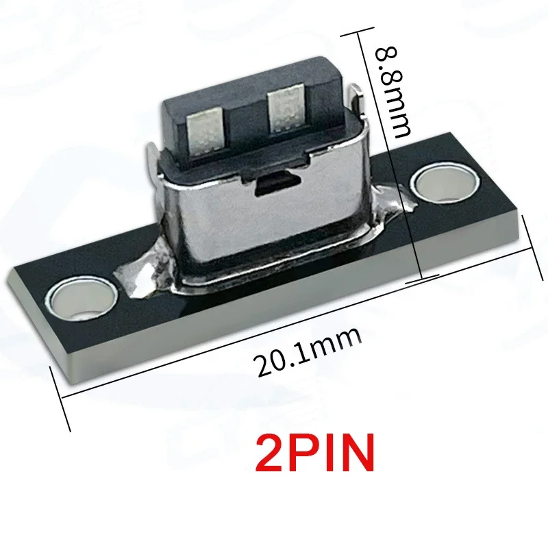 10 Pcs USB 3.1 Type C Sockets (With Screw Mounting Plate) 2-pin, 4-pin Female Connector Jacks Charging Port Forward And Reverse