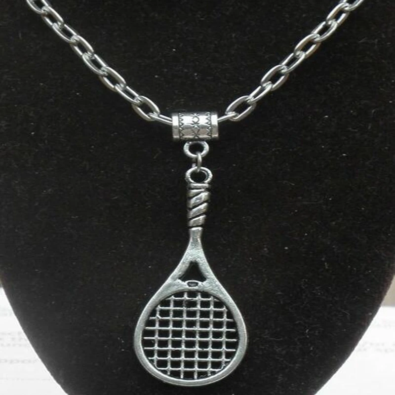 Tennis Racket &Ball Necklaces Pendant Steampunk Collana Statement Choker For Women Jewelry Sport Friendship Gift Female Bijoux