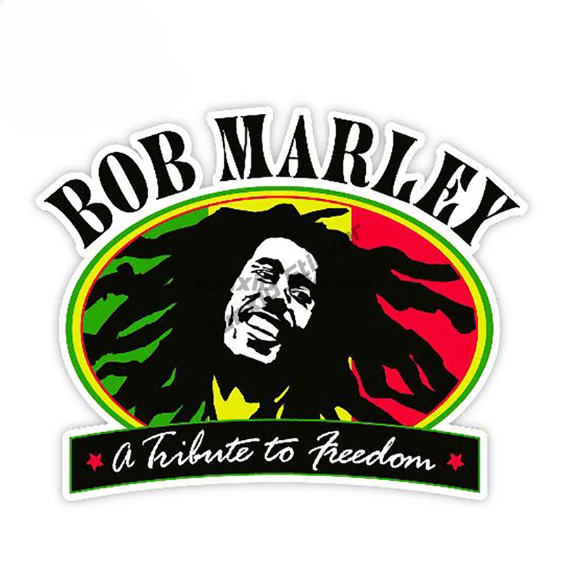 Jamaican One Love Heart Reggae Rastafari Bob Marley Jamaican Flag Map Sticker for Bumper Laptop Decal