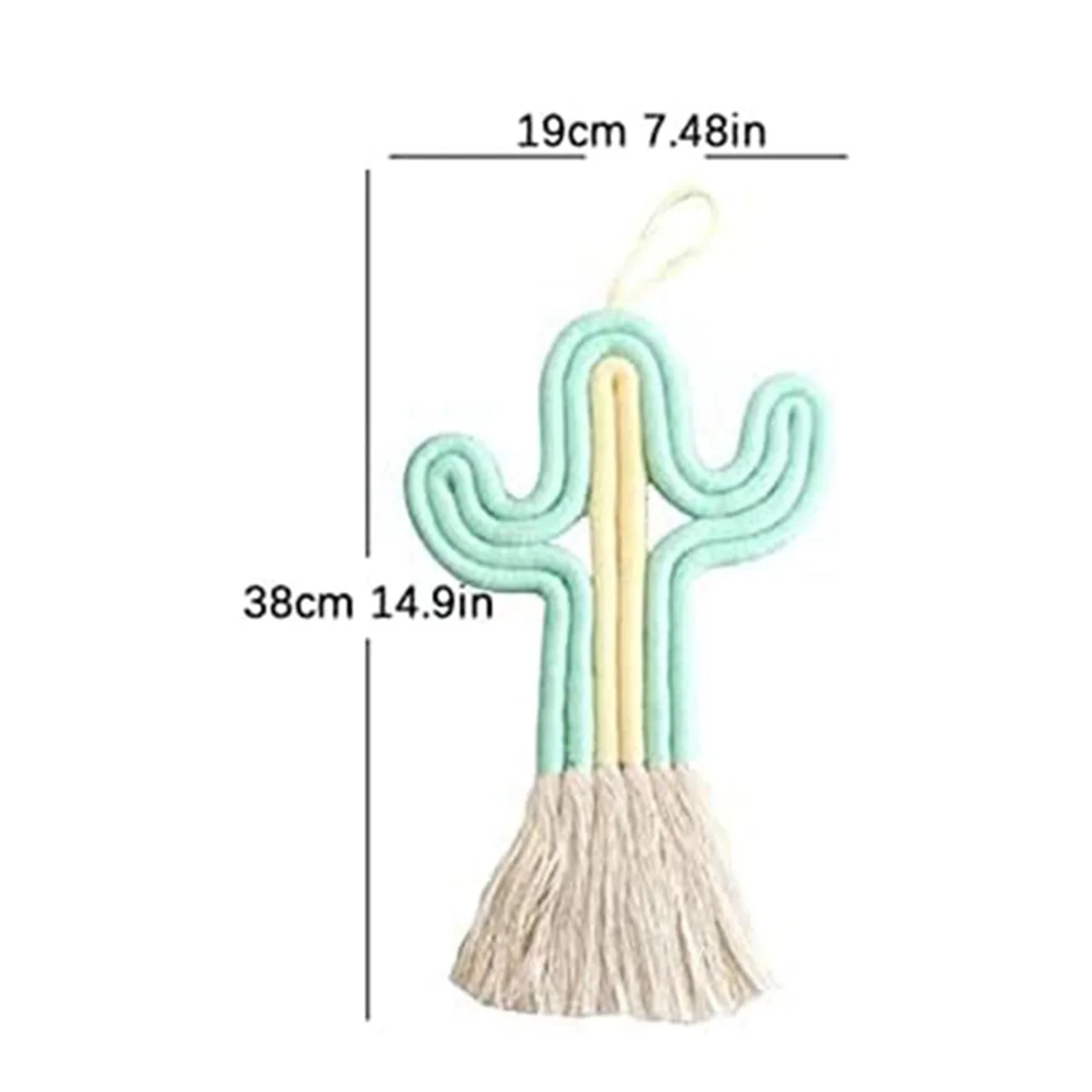 

A17Z Ornament Cactus Room-Decor Tassel-Woven Wall Hanging Cute Nursery Wall Decor Gift Cute Swing Car Pendant Green