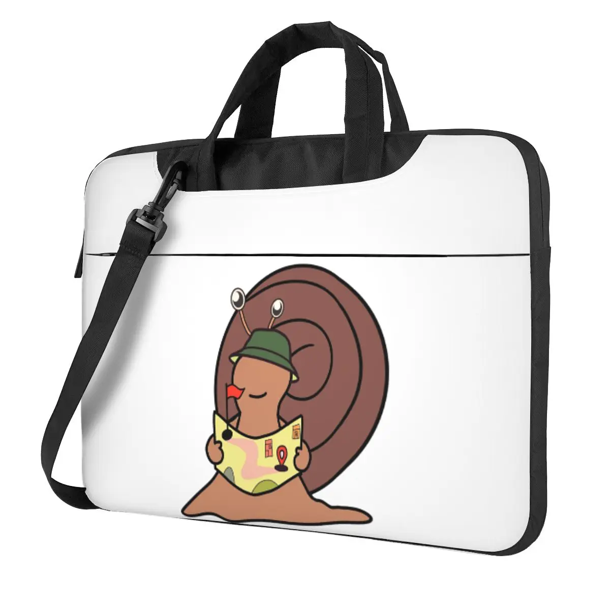 

Snail Explorer's Adventure Map Crossbody Laptop Bag Case Computer Bag 13 14 15.6 Inch Notebook Pouch for Macbook Pro Lenovo