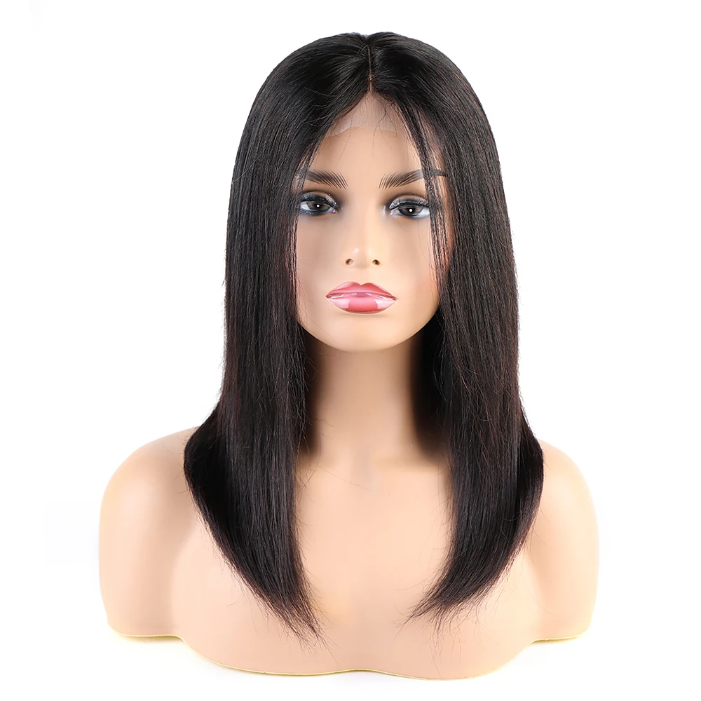 Esty Straight Lace Front Wig Brazilian Short Bob Wig Transparent Lace Frontal Human Hair Wigs for Black Women 4x4 Closure Wig