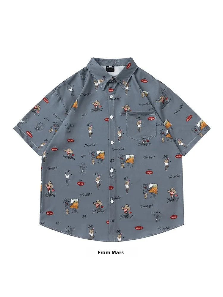 

from Summer Vintage Ins Sle Printed Ding Personali Lazy Matching Couple Patio Coffee irt Loose Fit ort Sve